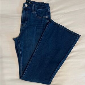 Express Blue Flare Wide Leg Jeans